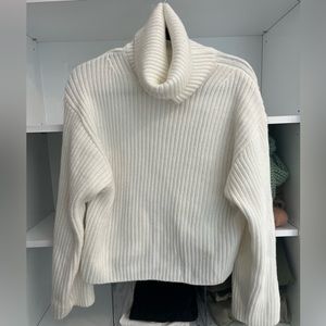 H&M Ribbed Turtleneck with Exaggerated Collar, XS